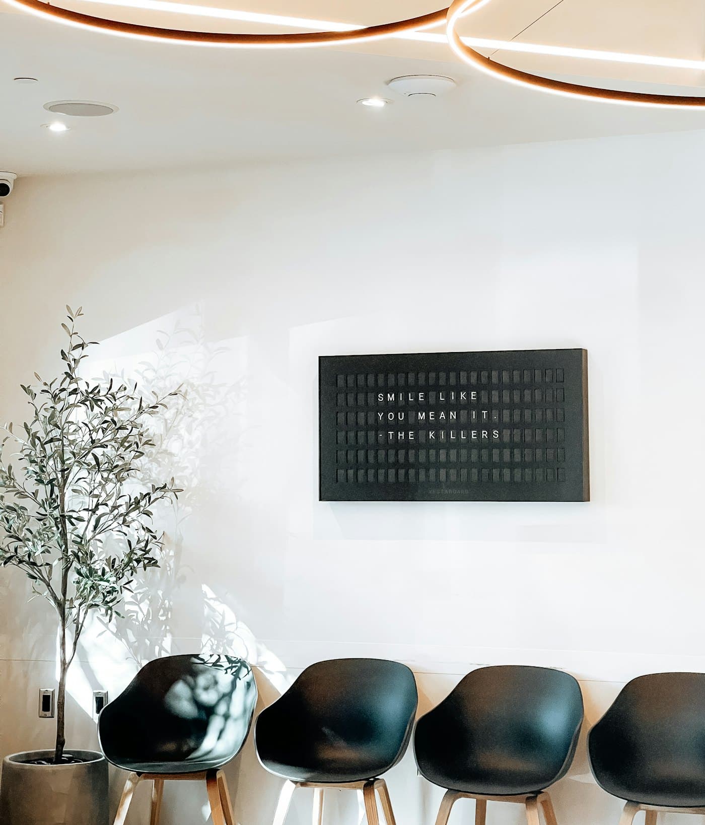 A calm, modern clinic waiting room