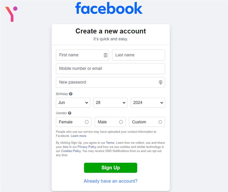 Create a Facebook account