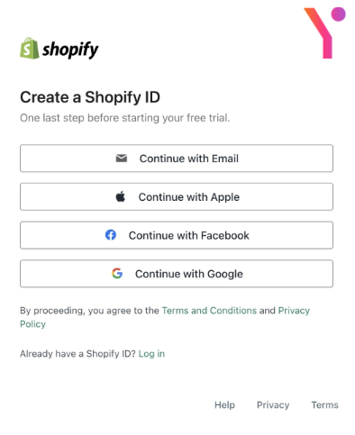 Create a Shopify Account