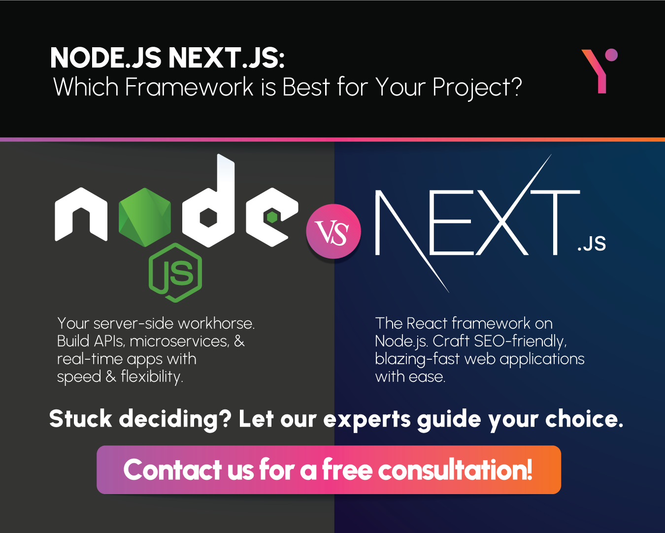 Choosing between Node.js and Next.js can be a challenging decision. You need to first understand that Node.js is an open-source server-side runtime environment that extends the use of JavaScript from the browser. 